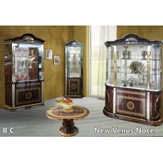 Ben Company New Venus Walnut & Gold 4 Doors Vitrine