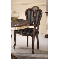Ben Company New Venus Walnut& Gold Arm Chair