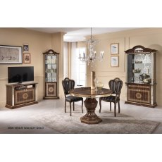 Ben Company New Venus Walnut & Gold Round Table