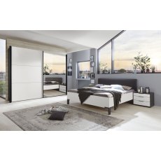 Wiemann Glasgow 2 Door 1 Left Door Crystal Mirror Sliding Wardrobe with Front in Carcase Colour Wiemann Glasgow 2 Door 1 Left Door Crystal Mirror Sliding Wardrobe with Front in Carcase Colour