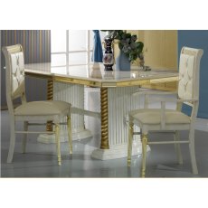 Ben Company New Venus Beige& Gold Ext- Dining Table