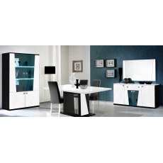 Ben Company Elisa White-Black 2 Door Vitrine