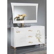 Ben Company Sofia White and Gold Night Mirror