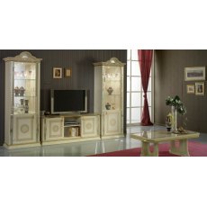 Ben Company New Venus Beige & Gold 1 Door Vitrine