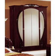 Ben Company Giada Mahogany 4 Door Wardrobe Ben Company Giada Mahogany 4 Door Wardrobe