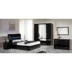 Ben Company Simona Black 4 Door Wardrobe