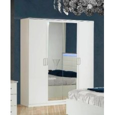 Ben Company Ambra White 4 Door Wardrobe Ben Company Ambra White 4 Door Wardrobe