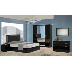 Ben Company Ambra Black 4 Door Wardrobe