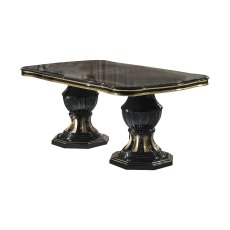 Ben Company Betty Black and Gold Extendable Table Ben Company Betty Black and Gold Extendable Table
