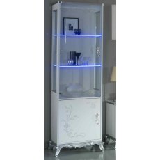 Ben Company Daniela White-Silver 1 Door Vitrine