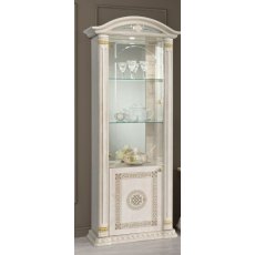 H2O Design Aurora Beige and Gold 1 Door Vitrine