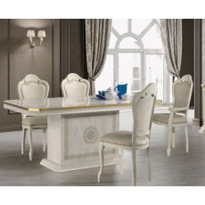 H2O Design Aurora Beige and Gold Rectangular Extendable Table