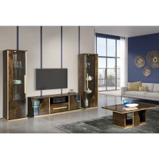 H2O Design Desiree Bronze Gold 1 Door Vitrine