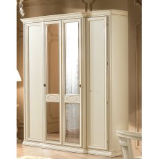 Camel Group Siena Ivory 4 Door Wardrobe With Mirrors Camel Group Siena Ivory 4 Door Wardrobe With Mirrors