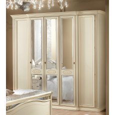 Camel Group Siena Ivory 5 Door Wardrobe With Mirrors Camel Group Siena Ivory 5 Door Wardrobe With Mirrors