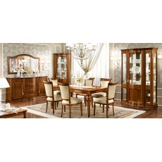 Camel Group Torriani Walnut Corner Unit With Mirror and LED Light