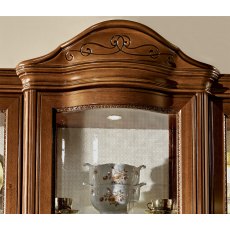 Camel Group Torriani Walnut 1 Curved Door Vitrine With Mirror and LED Light
