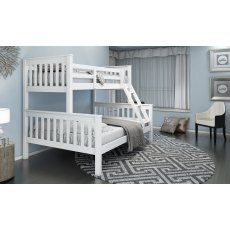 Triple White Bunk Bed Full Double Triple White Bunk Bed Full Double