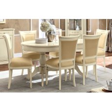 Camel Group Torriani Ivory Oval Table with 2 Extensions