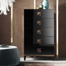 ALF ITALIA MONT NOIR TALL CHEST OF DRAWERS ALF ITALIA MONT NOIR TALL CHEST OF DRAWERS