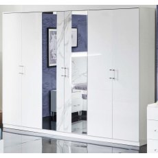 Ben Company Cristal White 4 Door Wardrobe Ben Company Cristal White 4 Door Wardrobe