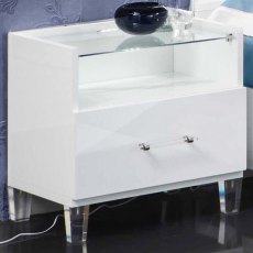 Ben Company Cristal White Night Table Ben Company Cristal White Night Table