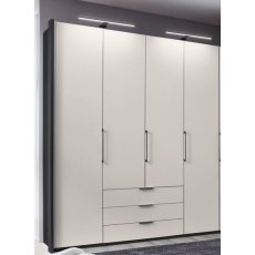 Wiemann  Glasgow 200 cm 4 doors 3 drawers Combi Wardrobes Wiemann  Glasgow 200 cm 4 doors 3 drawers Combi Wardrobes