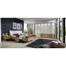 Wiemann Serena Plus 300 cm 6 Door With 3 Drawer In Centre In Champagne Glass Front Wiemann Serena Plus 300 cm 6 Door With 3 Drawer In Centre In Champagne Glass Front