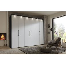 Wiemann Glasgow 300 cm 6 Doors Hinged-Doors Wardrobe With Wooden Doors Wiemann Glasgow 300 cm 6 Doors Hinged-Doors Wardrobe With Wooden Doors