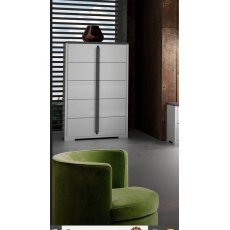 Tuttomobili Evelyn White 5 Drawer Chest Tuttomobili Evelyn White 5 Drawer Chest