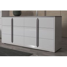 Tuttomobili Evelyn White 6 Drawer Dresser Tuttomobili Evelyn White 6 Drawer Dresser