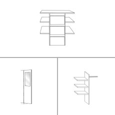 Interior package Premium for wardrobe width 250cm