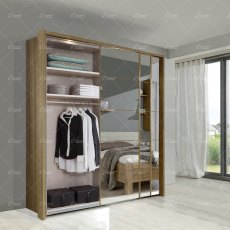 Wiemann Kufstein sliding door wardrobe without cornice of width 250cm