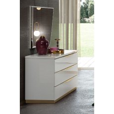 Camel Group Kharma White Gloss 3 Drawer Dresser Camel Group Kharma White Gloss 3 Drawer Dresser