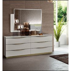Camel Group  Kharma White Gloss Double Dresser Camel Group  Kharma White Gloss Double Dresser