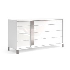 Tuttomobili Emma White 4 Drawers Dresser Tuttomobili Emma White 4 Drawers Dresser