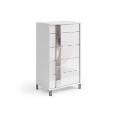 Tuttomobili Emma White 5 Drawers Chest Tuttomobili Emma White 5 Drawers Chest