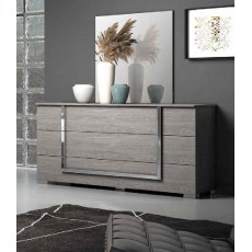 Tuttomobili Antonella Grey Oak 3 Drawers Dresser Tuttomobili Antonella Grey Oak 3 Drawers Dresser