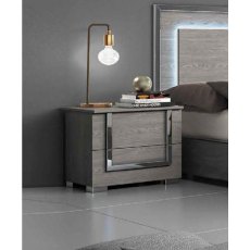 Tuttomobili Antonella Grey Oak 2 Drawers Night Stand Tuttomobili Antonella Grey Oak 2 Drawers Night Stand