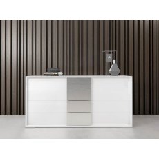 Tuttomobili Viola White 4 Drawers Dresser Tuttomobili Viola White 4 Drawers Dresser