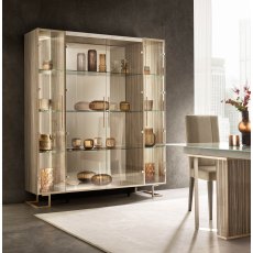 Arredoclassic Adora Luce Light 4 Doors Cabinet With Glass Shelves Arredoclassic Adora Luce Light 4 Doors Cabinet With Glass Shelves