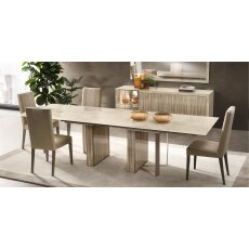 Arredoclassic Adora Luce Light Rectangular Table w/2 Extensions