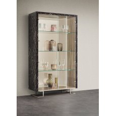Arredoclassic Adora Luce Dark 2 Doors Cabinet With Glass Shelves Arredoclassic Adora Luce Dark 2 Doors Cabinet With Glass Shelves