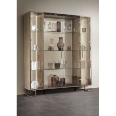 Arredoclassic Adora Luce Dark 4 Doors Cabinet With Glass Shelves Arredoclassic Adora Luce Dark 4 Doors Cabinet With Glass Shelves
