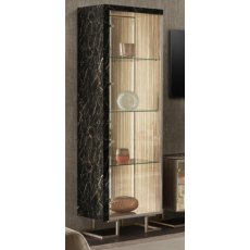 Arredoclassic Adora Luce Dark 1 Door Glass Cabinet Arredoclassic Adora Luce Dark 1 Door Glass Cabinet