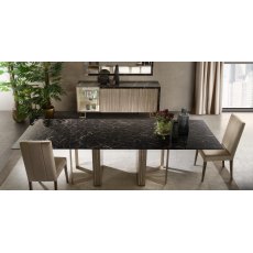 Arredoclassic Adora Luce Dark Rectangular Table w/2 Extensions