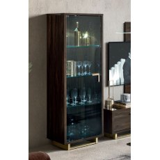 Camel Group Volare Walnut 1 Door Vitrine Display Cabinet Camel Group Volare Walnut 1 Door Vitrine Display Cabinet