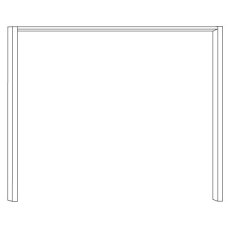 Passe-partout frame, Width per side profile 3.2 cm, without lights for width 150 cm H:221 cm x W 160cm x D 23cm