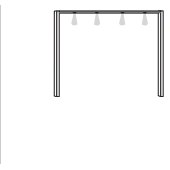 Passe-partout Frame, Width Per Side Profiles: 3.2 Cm, With 4 Lights For Width 200 Cm H: 221 Cm