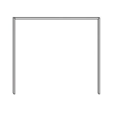 Passe-Partout Frame without Lighting width per side profile: 3.2cm for Wardrobe Width 100cmW 106.4cm x H 220cm x D 6.7cm